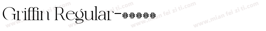Griffin Regular字体转换